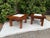 Brown Mid-Century Studio Solid Walnut & Marble Side Tables Pair For Sale - Image 8 of 11