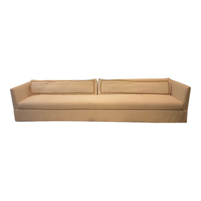 Contemporary White Couch Attributed to Serena & Lily For Sale