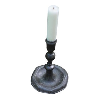 Pewter Dutch Candlestick For Sale