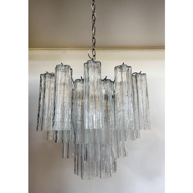 Murano Glass Tube Chandelier, 1990 For Sale - Image 14 of 17