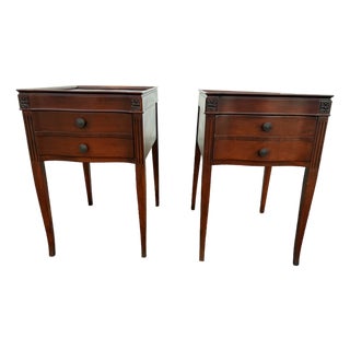 Pair of Antique Federal Style Nightstands/ Side Tables For Sale