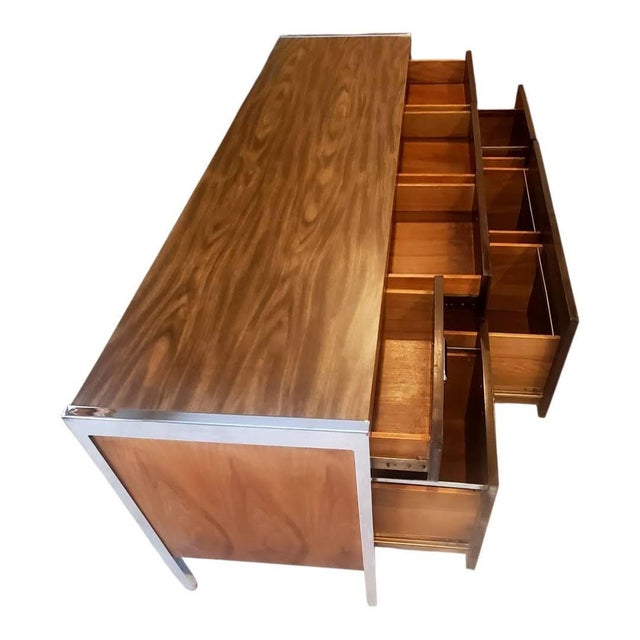 Brown Mid-Century Modern Executive Desk Credenza Set Ge Series 900 Myrtle Desk Co 1960s, 2 Pieces For Sale - Image 8 of 17