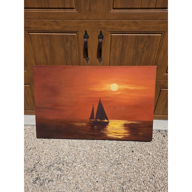 Deane Olson Sailboat Painting For Sale - Image 10 of 11