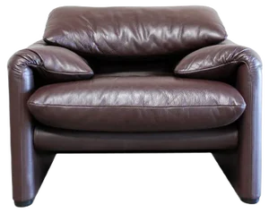 Maralunga Leather Chair by Vico Magistretti for Cassina