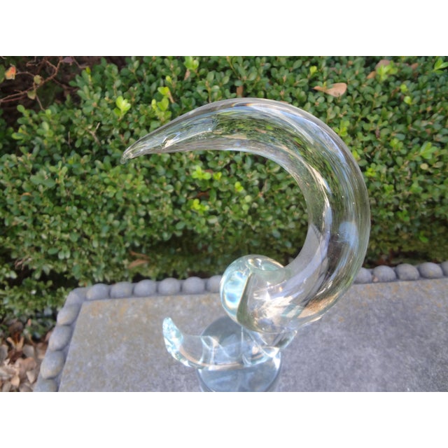 Glass Vintage Abstract Modernist Glass Sculpture Signed d'Este Bruno For Sale - Image 7 of 11