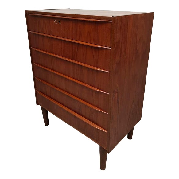 Vintage Danish Chest of Drawers in Teak, 1950s For Sale