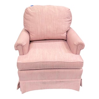 Late 20th Century Upholstered Pink Accent Chair For Sale