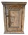 19th Century Primitive French Pine Hanging Cabinet, Original Painted Interior For Sale