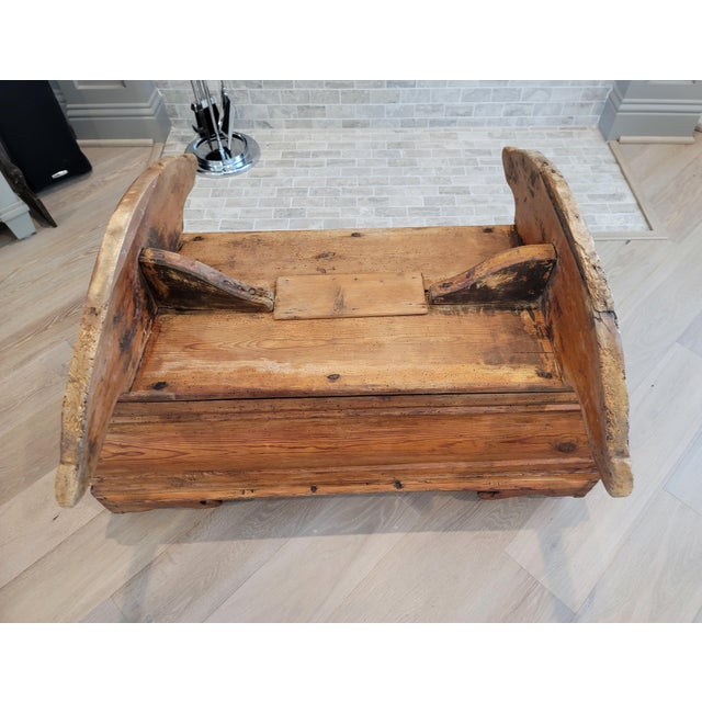 Antique Swedish Gustavian Period Pine Rocking Bin Log Holder For Sale - Image 12 of 12