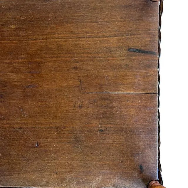 Antique Aesthetic Movement Spool-Turned and Rope-Carved Accent Table, c.1890 For Sale - Image 9 of 9