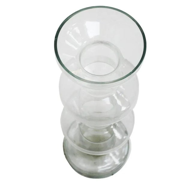 Mid-Century Modern Italian Molded Glass Vase For Sale - Image 4 of 11