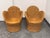 Design Plus Gallery presents a pair of Vintage Floral Boho Style Wicker Lounge Chairs. Each chair is woven in natural...