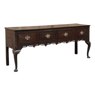 18th Century English Georgian Period Solid Oak Dresser For Sale