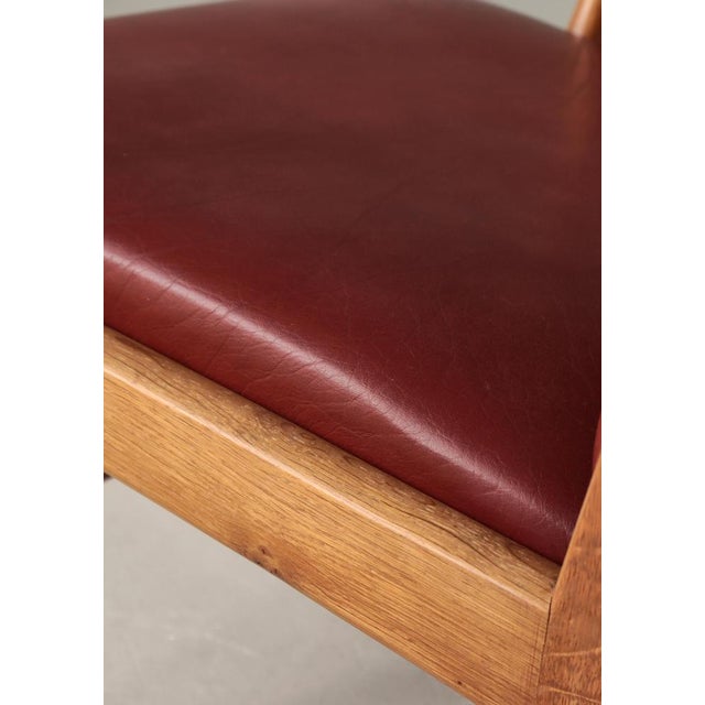 Scandinavian Modern AP-16 Lounge Chair in Oak and Leather attributed to Hans J. Wegner for A.P. Stolen, 1950s For Sale - Image 12 of 18