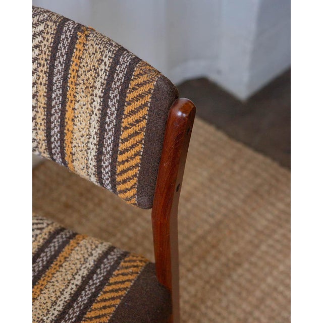 Wood 1960s Danish Modern Teak and Wool Dining Chairs - Set of 8 For Sale - Image 7 of 14
