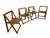 Add timeless European charm to your home with this exceptional set of four Mid-Century Modern Walnut Slatted Dining...