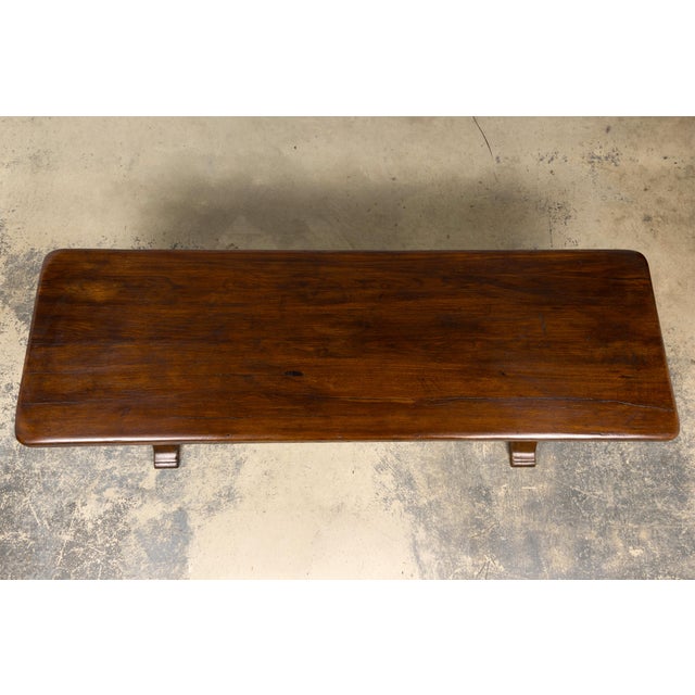 19th Century French Provincial Oak Farmhouse Trestle Dining Table For Sale - Image 4 of 18