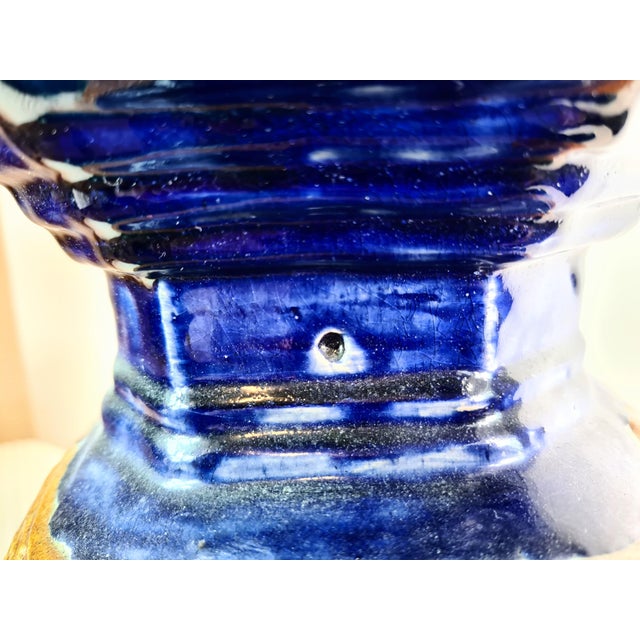 Antique Chinese Shiwan Ceramic Elephant Garden Stool For Sale In New York - Image 6 of 16