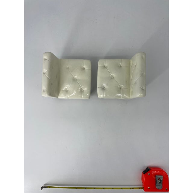 Tufted/Chesterfield Seat Bookends - A Pair For Sale - Image 4 of 7