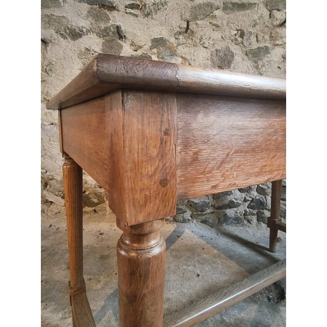 Antique French Oak Table or Desk, 1930s For Sale - Image 6 of 15