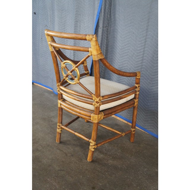 Camel 8 McGuire Mid Century Modern Boho Chic Bamboo Target Back Dining Chairs For Sale - Image 8 of 18