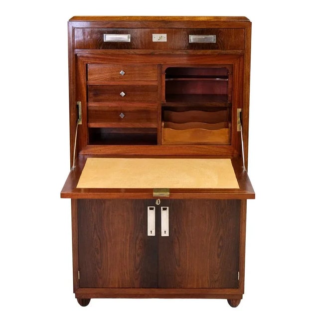 Art Deco Secretary with Hidden Locking Mechanism, 1930s For Sale - Image 4 of 13