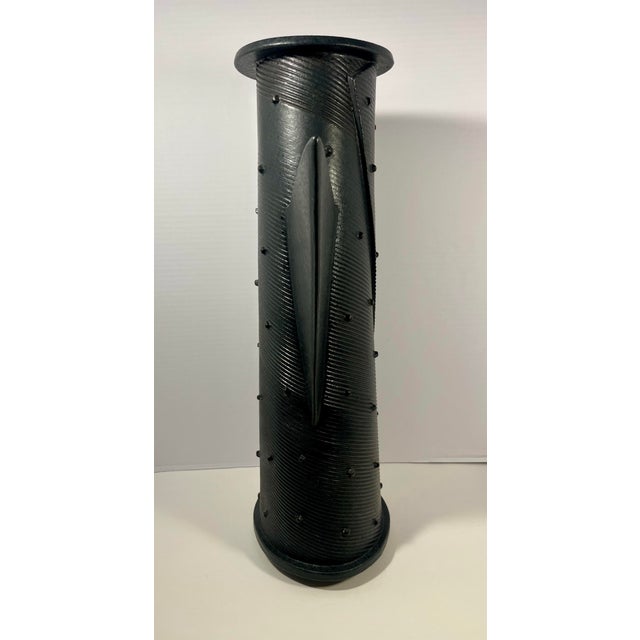 Ceramic Vintage Masuo Ojima Massive Brutalist Ceramic Vase Teapot Form Japanese-American 22.5” For Sale - Image 7 of 13