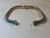 1970s Les Bernard Rectangular Gold Tone Turquoise Enamel Bangle For Sale - Image 6 of 12