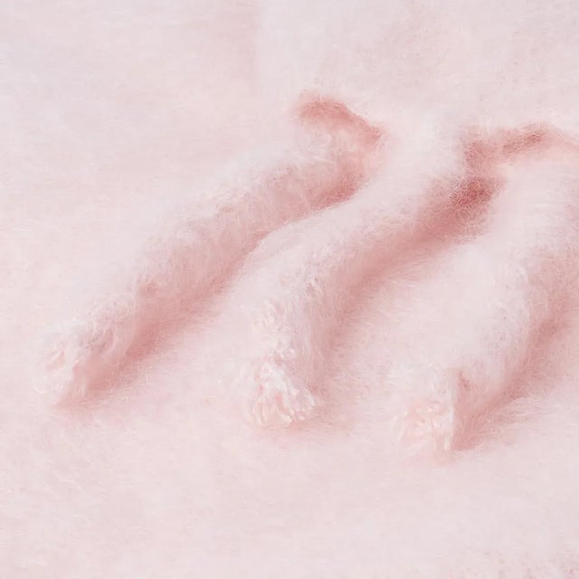 Schumacher Schumacher Rauma Mohair Throw in Blush For Sale - Image 4 of 5