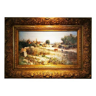 Adolphe Appian, Landscape in the Ain, 1800s, Oil on Canvas, Framed For Sale