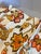 Orange 2 Pair Vintage 70s Retro Groovy Mod Flower Power Jacobean Design HTF Deadstock Curtains Mint For Sale - Image 8 of 10