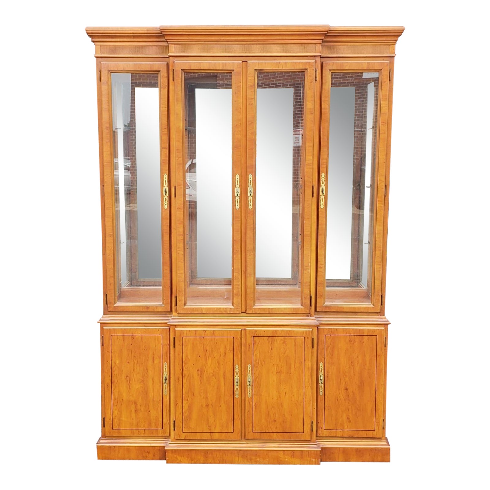 1990s Drexel Heritage Yorkshire Collection Yew Wood Dining Room