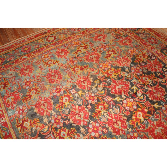 Early 20th Century Antique Zabihi Collection Turkish Oushak Room Rug - 9'6" x 12'10" For Sale - Image 5 of 11
