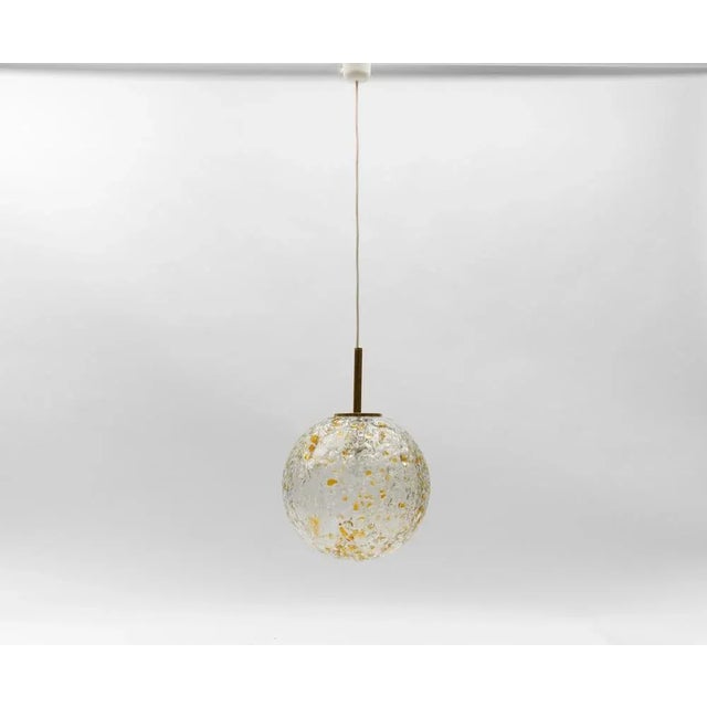 Mid-Century Modern Glass Ball Pendant Lamp by Doria Leuchten, Germany, 1960s For Sale - Image 6 of 11