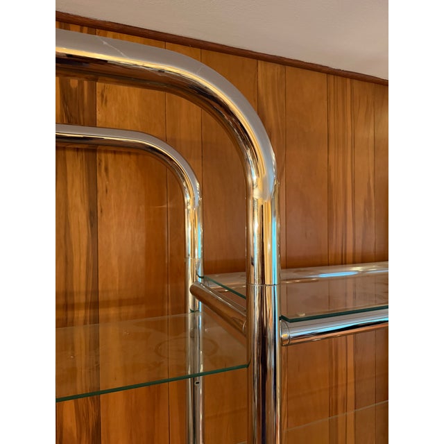 Founders Walnut, Chrome and Glass Shelving Unit, Jack Cartwright For Sale - Image 11 of 15