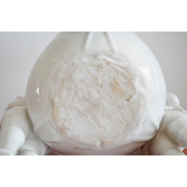 White Antique Porcelain Bowl with Cherubs, 1910s For Sale - Image 8 of 10