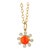 Syna Yellow Gold Orange Chalcedony Pendant with Diamonds For Sale