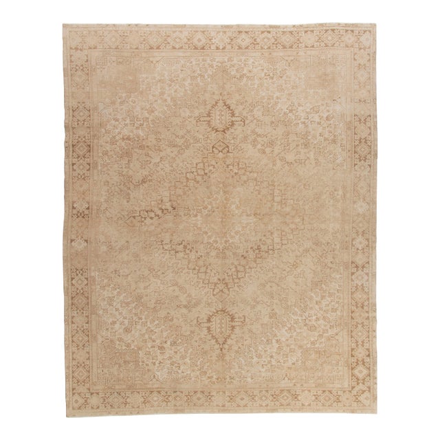 Vintage Circa 1940 Subdued Heriz Rug 11'6 X 14'7 For Sale