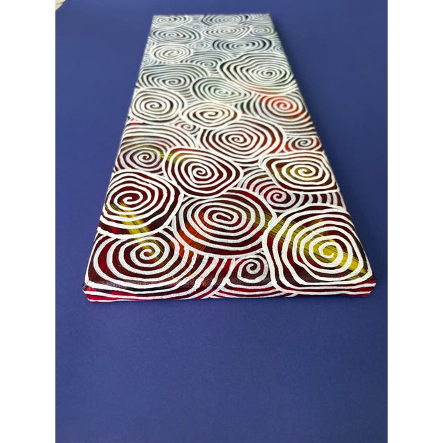 White Painting - Aboriginal Style Geometric For Sale - Image 8 of 8