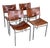 1960s Martin Visser Patinated Leather Dining Chairs For Sale