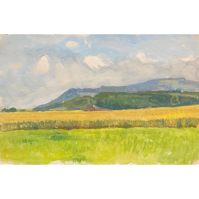 Isaac Charles Goetz, Geneva Countryside, 1920s, Artwork on Paper For Sale - Image 6 of 6