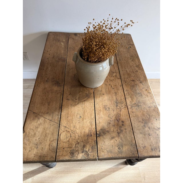 Antique English Pine Table with Drawer For Sale - Image 9 of 9