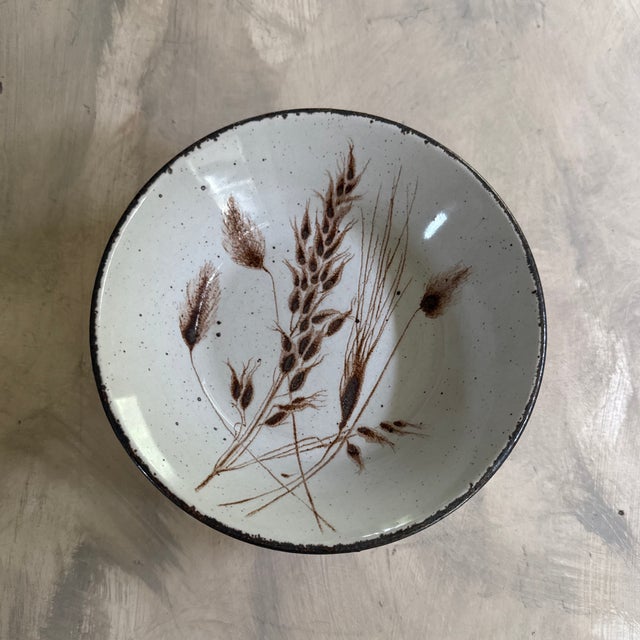 1970s Set of Five (5) Midwinter Stonehenge Wild Oats Bowls, Made in England, Wedgwood Group Stoneware For Sale - Image 11 of 12