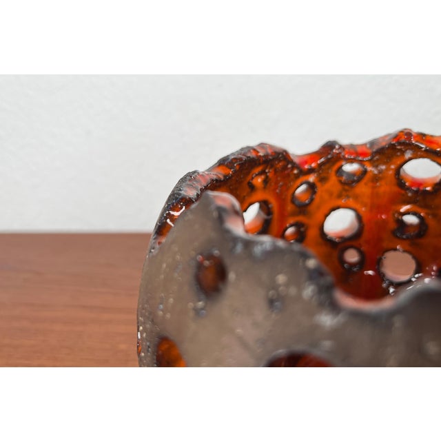 Mid-Century Modern Mid-Century Modern Brutalist Danish Studio Pottery Candleholder attributed to Inge Hjorth, 1960s For Sale - Image 3 of 16