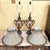 Pair of Vintage Neoclassical Urn Table Lamps With Decorative Fringe Shades For Sale - Image 4 of 18