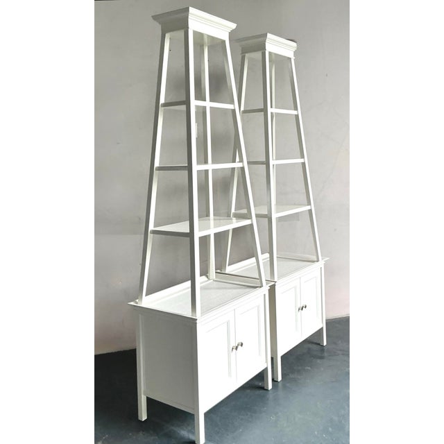 Vintage Regency Lacquered Stacked Etagere - A Pair For Sale - Image 9 of 12