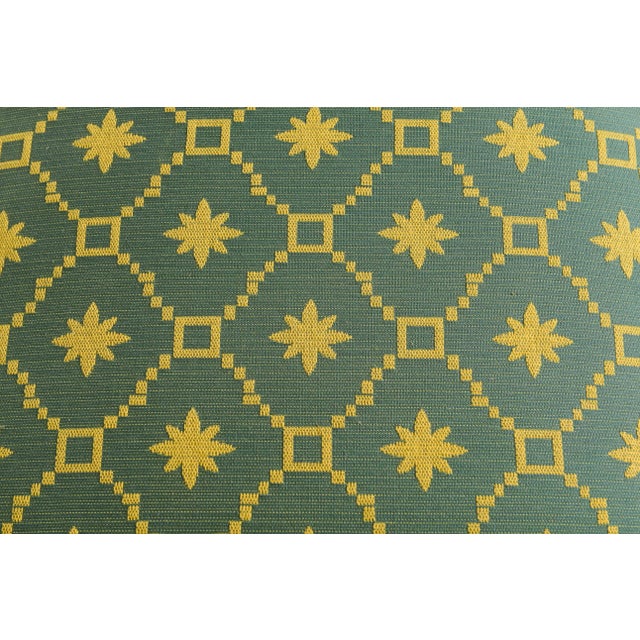 Green A Hepplewhite Style Black and Ochre Painted Upholstered Window Bench For Sale - Image 8 of 9