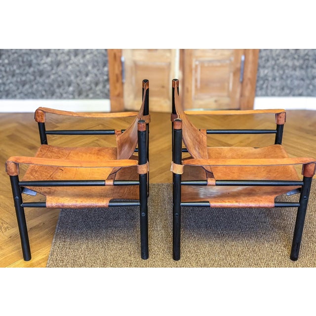 Vintage Leather Safari Chairs by Abel Gonzalez, 1960s, Set of 2 For Sale - Image 14 of 18