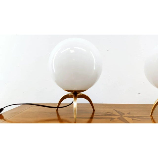 Metal Vintage Sphere-Shaped Table Lamp For Sale - Image 7 of 11