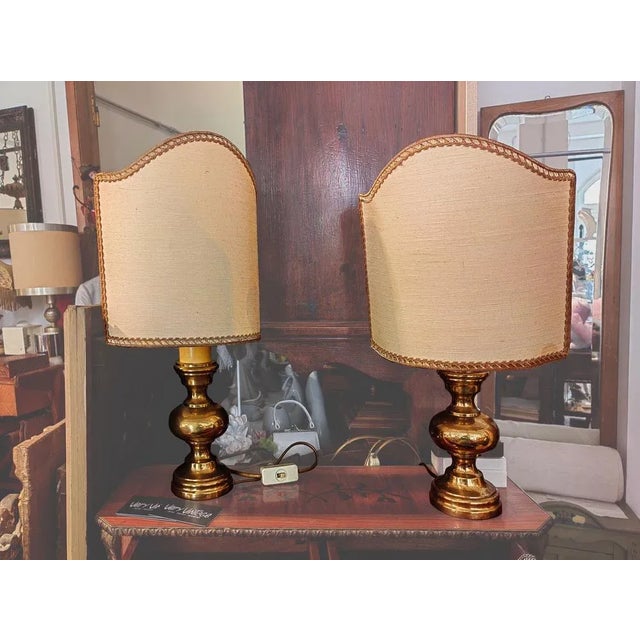 Vintage Bedside Table Lamps, 1960s, Set of 2, in Very Good conditions. Designed 1970 to 1979 European Plug (up to...